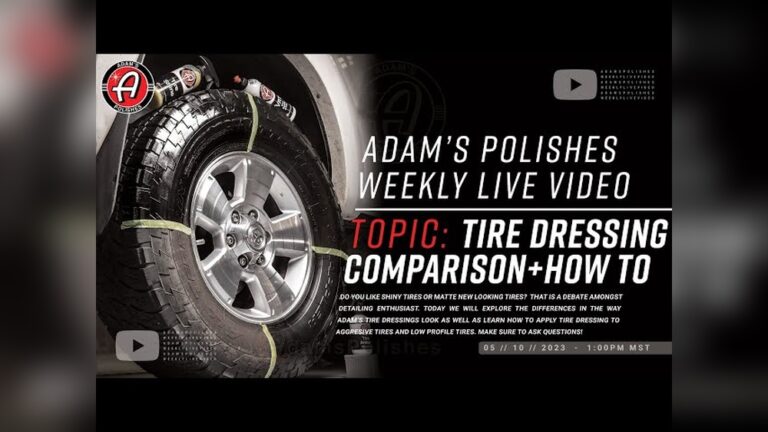 Tire Dressing Vs Tire Shine